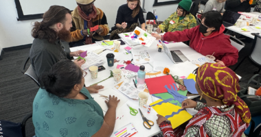 Artists in creative workshop