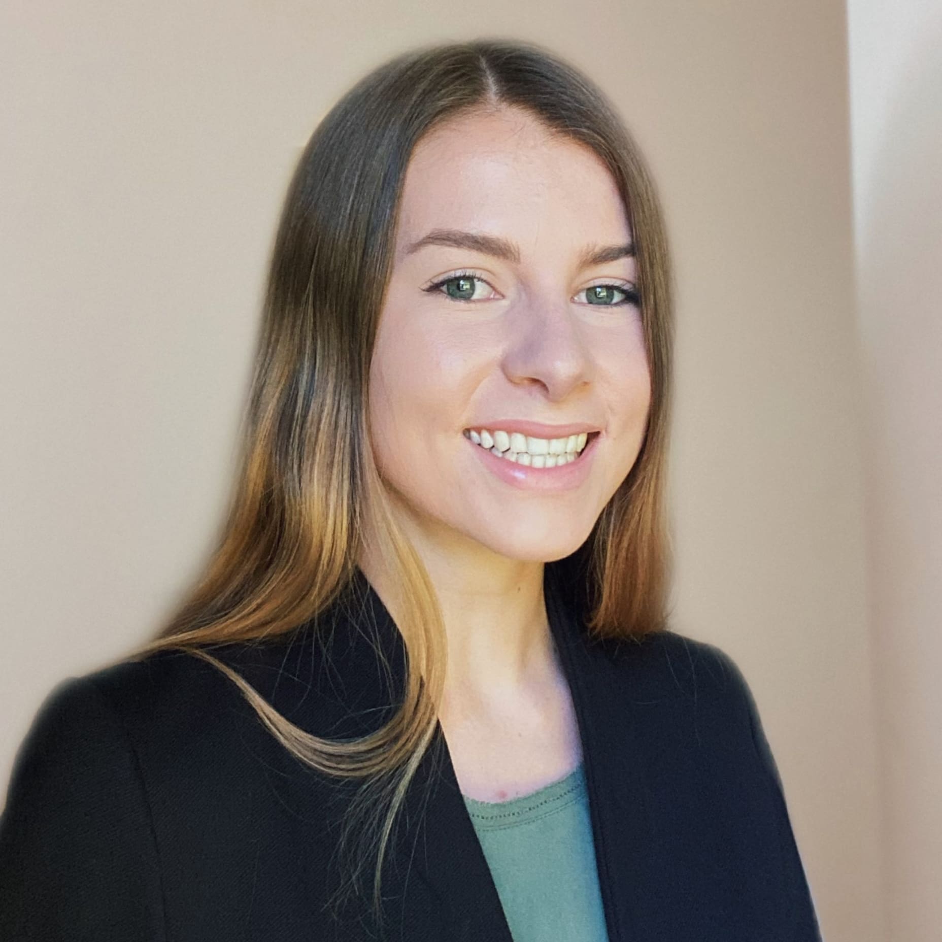 woman smiling into camera
