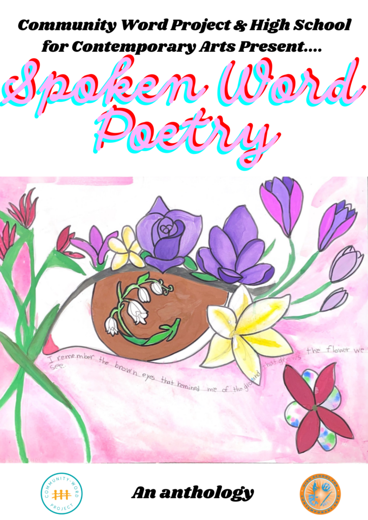 Book cover with illustration of flowers and the title Spoken Word Poetry