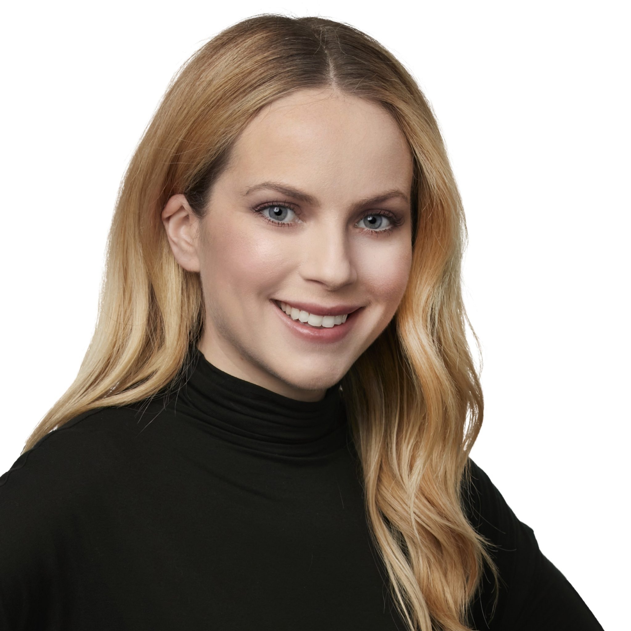 Woman smiling into camera