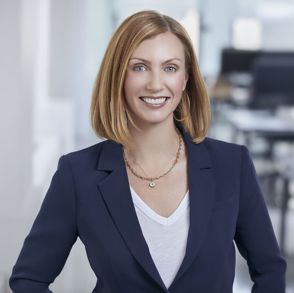 Woman smiling into camera