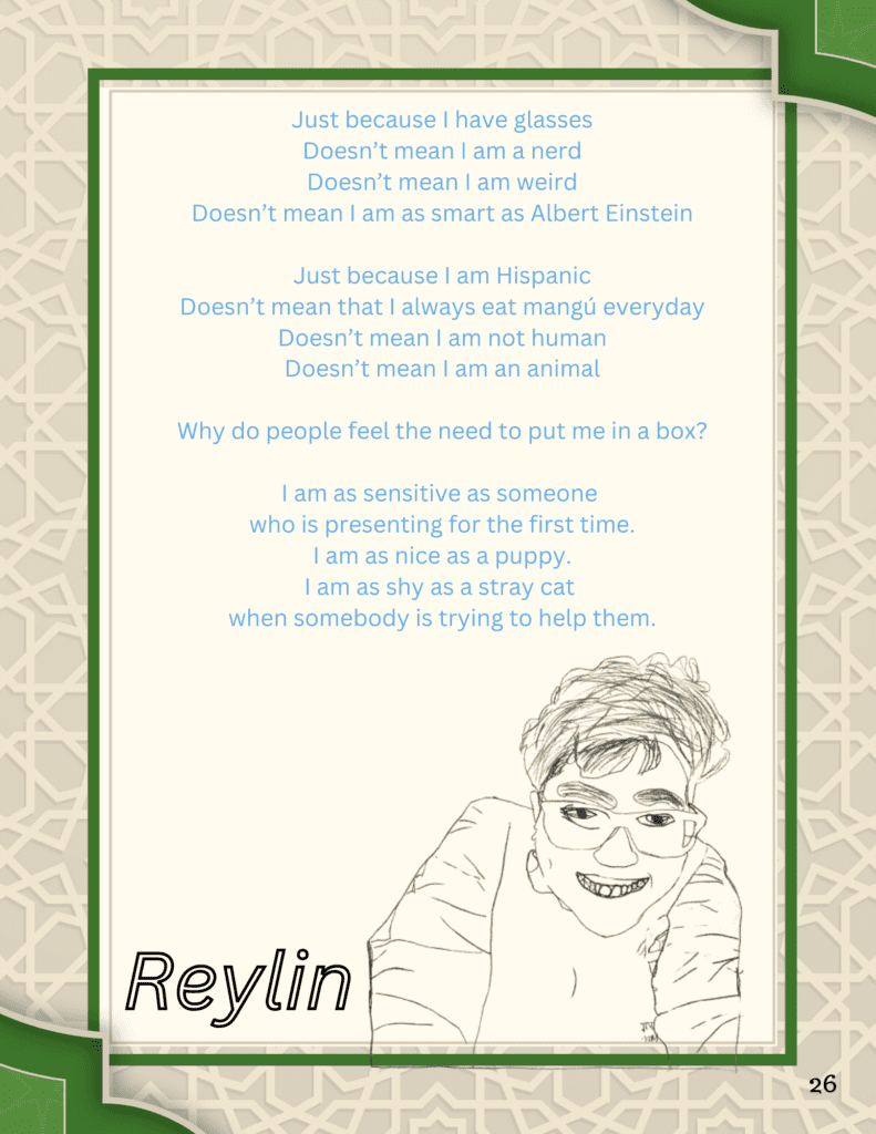 Poem with self-portrait