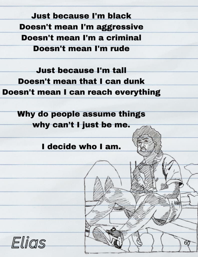 Poem and illustration of student poet