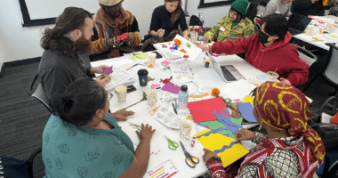 Artists in creative workshop