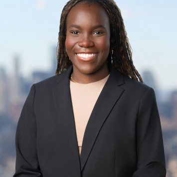 Woman smiling into camera