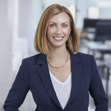 Woman smiling into camera