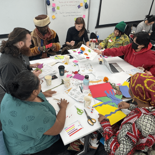 Artists in creative workshop